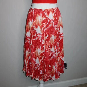 New Direction Midi floral Print skirt